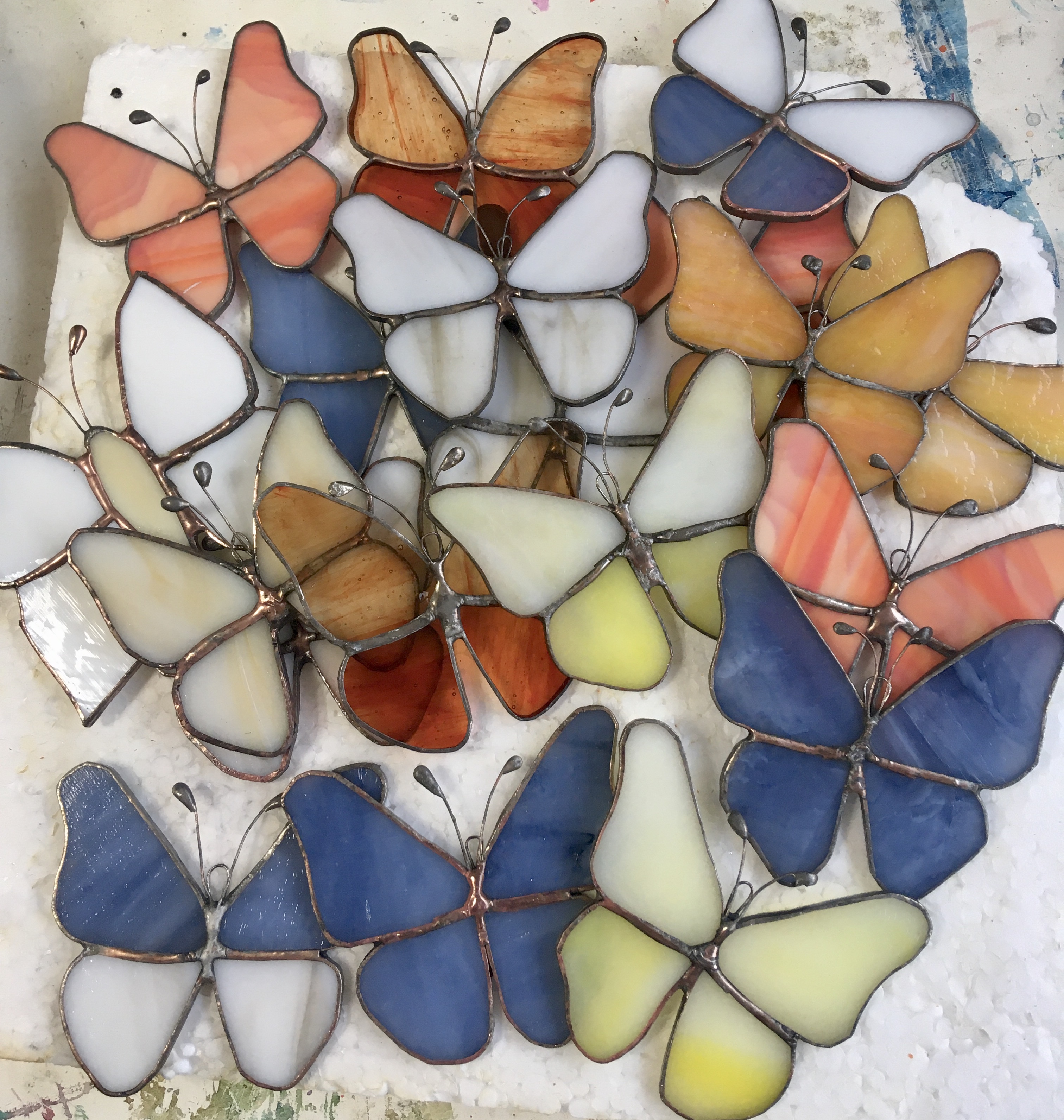 Schmetterlinge
verschiedene Farben
